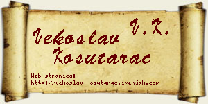 Vekoslav Košutarac vizit kartica